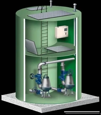 一体化污水泵站内部结构图
